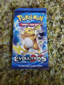 Pokemon TCG XY Evolutions Booster Pack 2016 Raichu Art 3rd Pack Right Side - Image 1