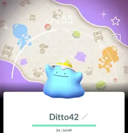 🌟 Shiny Ditto [Yellow Cap Costume] Special Background Pokemon GO — 30 Day Trade - Image 1