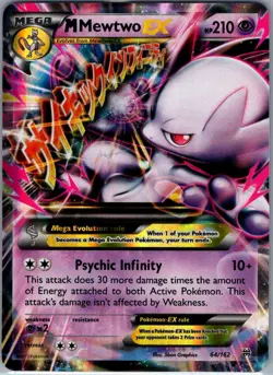 M Mewtwo EX 64/162 XY - BREAKthrough - Pokemon Card - NM - Image 1