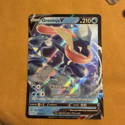 Pokemon TCG Greninja v Fusion Strike Holo Ultra Rare Card 073/264 - Image 1