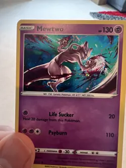 Pokemon TCG Mewtwo Promo Card 056/172 Brilliant Stars 2022 Cosmos Holo - Image 5
