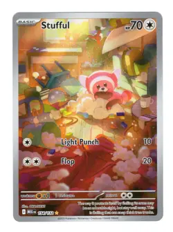 Stufful 154/132 Me01: Mega Evolution Illustration Rare Pokemon Card NM - Image 1