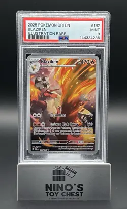 2025 Pokemon Destined Rivals Blaziken IR PSA 9 English 192/182 - Image 1