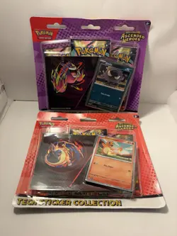 Lot Of 2 Pokemon TCG Ascended Heroes Tech Sticker Collection 3 Pack Blister - Image 1