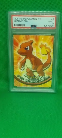 PSA 9 1999 TOPPS POKEMON TV #5 CHARMELEON Vintage Graded Mint Pokemon Chrome - Image 1