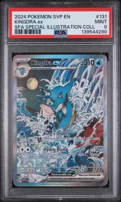 2024 POKEMON SVP EN-SV BLACK STAR PROMO #131 KINGDRA EX PSA 9 - Image 1