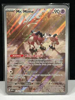 Pokemon Mr. Mime Illustration Rare 179/165 151 Scarlet & Violet Full Art - Image 1