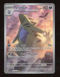 2023 Pokemon S&V Paldea Evolved Tyranitar Secret Rare #222/193 - Image 1