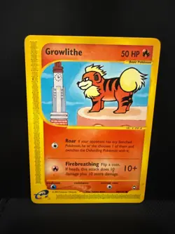 Growlithe 80/147 Common Aquapolis Pokemon Card NM - Image 1