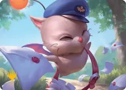 Delivery Moogle Art Card (Gold-Stamped Planeswalker Symbol) - Art Series: Final - Image 1