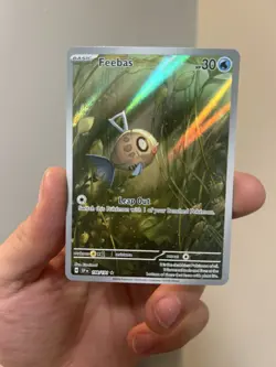 Pokemon TCG Feebas Full Art Holo Card 198/191 IR Surging Sparks NM - Image 1