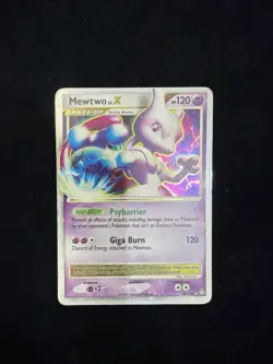 Pokemon TCG Mewtwo LV.X Black Star Promo DP28 Holo Card - Image 1