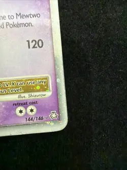 Pokemon TCG Mewtwo LV.X Black Star Promo DP28 Holo Card - Image 4