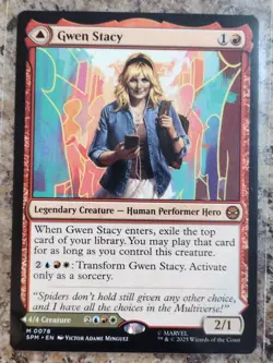 MTG Ghost-Spider Gwen Stacy Marvel's Spider-Man Magic The Gathering NM 0078 - Image 1