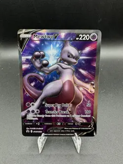Pokemon SWSH: Sword & Shield Promo Card Mewtwo V SWSH229 LP - Image 1
