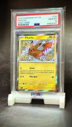 PSA 10 💎 Pokemon 2024 Pikachu 131/091 Shiny Rare Paldean Fates - Image 3