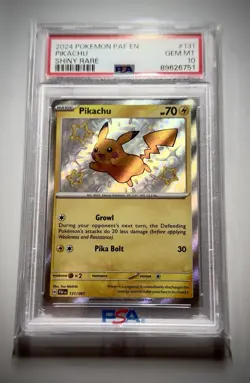 PSA 10 💎 Pokemon 2024 Pikachu 131/091 Shiny Rare Paldean Fates - Image 4