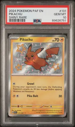 PSA 10 💎 Pokemon 2024 Pikachu 131/091 Shiny Rare Paldean Fates - Image 5