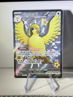 Pidgeot ex 221/091 Shiny Full Art Holo Pokemon Paldean Fates English Near Mint - Image 1