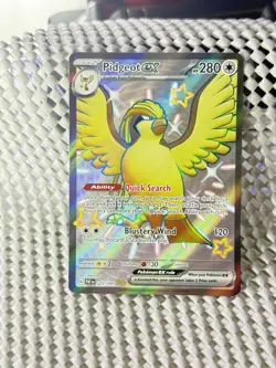 Pidgeot ex 221/091 Shiny Full Art Holo Pokemon Paldean Fates English Near Mint - Image 3
