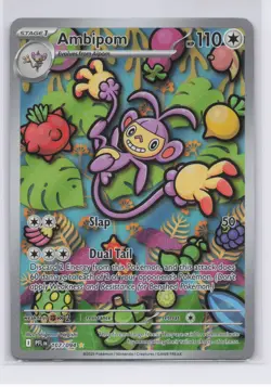 Pokemon TCG Ambipom 107/094 Illustration Rare ME02: Phantasmal Flames NM - Image 1