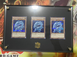 Yugioh 3x Blue-Eyes White Dragon Secret Rare KC01 English Kaiba Briefcase - Image 1