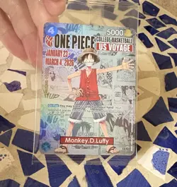 Bandai Namco One Piece CCG Monkey D. Luffy US Voyage Promo Card P055 English - Image 1