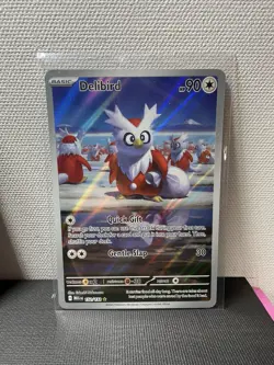 Pokemon Delibird Me01 Mega Evolution Holo Illustration Rare 152/132 90 HP Card - Image 1