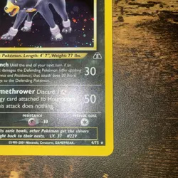 Pokemon Neo Discovery Houndoom 4/75 Holo Card-NM & GREAT CENTERING! WOTC! - Image 2