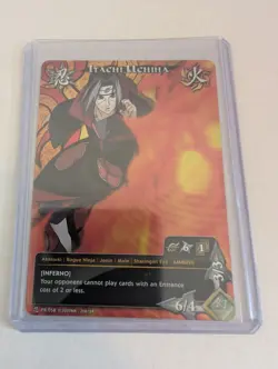 Naruto CCG Itachi Uchiha Card - Full Art Holo - Image 1