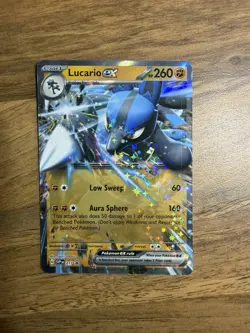 Pokemon Lucario EX SVP017 Black Star Promo Half Art Card - Mint - Image 1