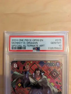 One Piece Card Monkey D. Dragon OP07-015 OP09 SP Alt Art PSA 10 Rare - Image 2