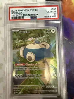 Pokemon Snorlax 151 Scarlet and Violet Promo Holo Card 051 PSA 10 - Image 1