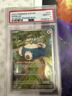 Pokemon Snorlax 151 Scarlet and Violet Promo Holo Card 051 PSA 10 - Image 2