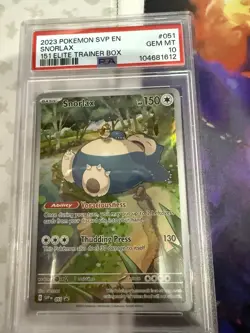 Pokemon Snorlax 151 Scarlet and Violet Promo Holo Card 051 PSA 10 - Image 3