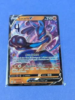 Lucario V - 027/073 - Rare Ultra Holo Champion's Path - Pokemon Card - NM - Image 3