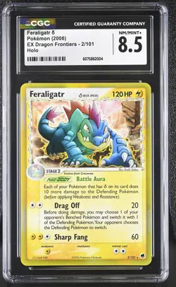 CGC 8.5 Feraligatr 2006 EX Dragon Frontiers 2/101 Holo Pokemon Card - Image 1