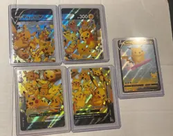 Pokemon Pikachu V-Union & Surfing Pikachu V Celebrations Holo 5 Card Lot English - Image 1