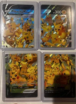 Pokemon Pikachu V-Union & Surfing Pikachu V Celebrations Holo 5 Card Lot English - Image 2