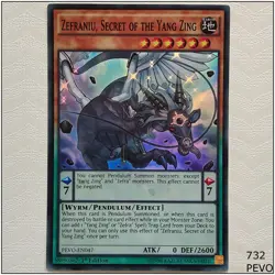 Zefraniu, Secret of the Yang Zing - PEVO-EN047 - Super Rare 1st Edition Yugioh - Image 1