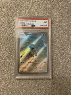 Pokemon TCG Squirtle Scarlet & Violet 151 Card 170/165 English PSA 9 - Image 1