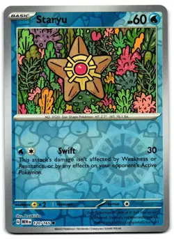 Staryu 120/165 - 151 Common Pokemon TCG Reverse Holo - LP Card - Image 1