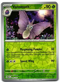 Venomoth 049/165 - 151 Uncommon Pokemon TCG Reverse Holo - M/LP Card - Image 1
