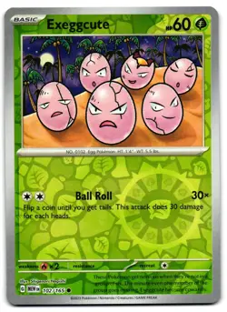 Exeggcute 102/165 - 151 Common Pokemon TCG Reverse Holo - LP Card - Image 1