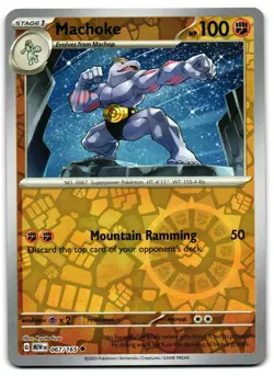 Machoke 067/165 - 151 Uncommon Pokemon TCG Reverse Holo - LP Card - Image 1