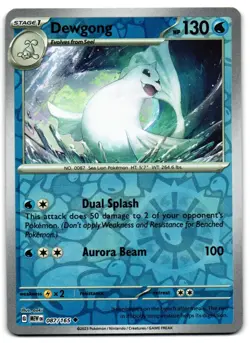 Dewgong 087/165 - 151 Uncommon Pokemon TCG Reverse Holo - LP Card - Image 1