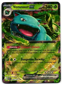 Venusaur ex 003/165 - 151 Double Rare Pokemon TCG - LP Card - Image 1