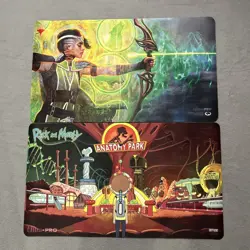 Ultra Pro MtG Playmats Tarkir , Jeskai Waymast / Rick And Morty Lot Of 2 - Image 1