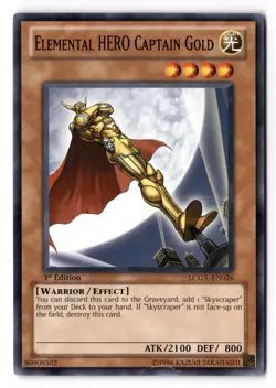 Elemental HERO Captain Gold MP* LCGX-EN026 1st Edition Yu-Gi-Oh! -UnltdCards - Image 1