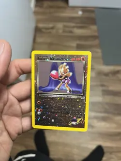 Rocket’s Hitmonchan 9 Best of Game Promo Winner Reverse Holo LP Pokemon Card - Image 1